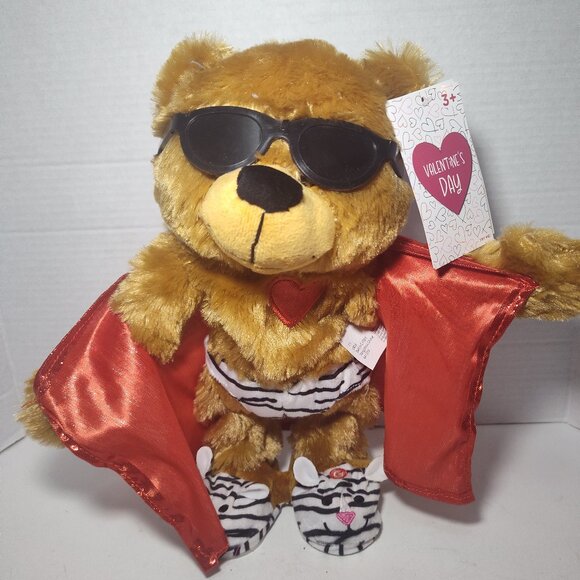 Gemmy Animated Flirty Valentine Singing Dance & Flashing Lover Bear Decor NWT - Picture 1 of 13
